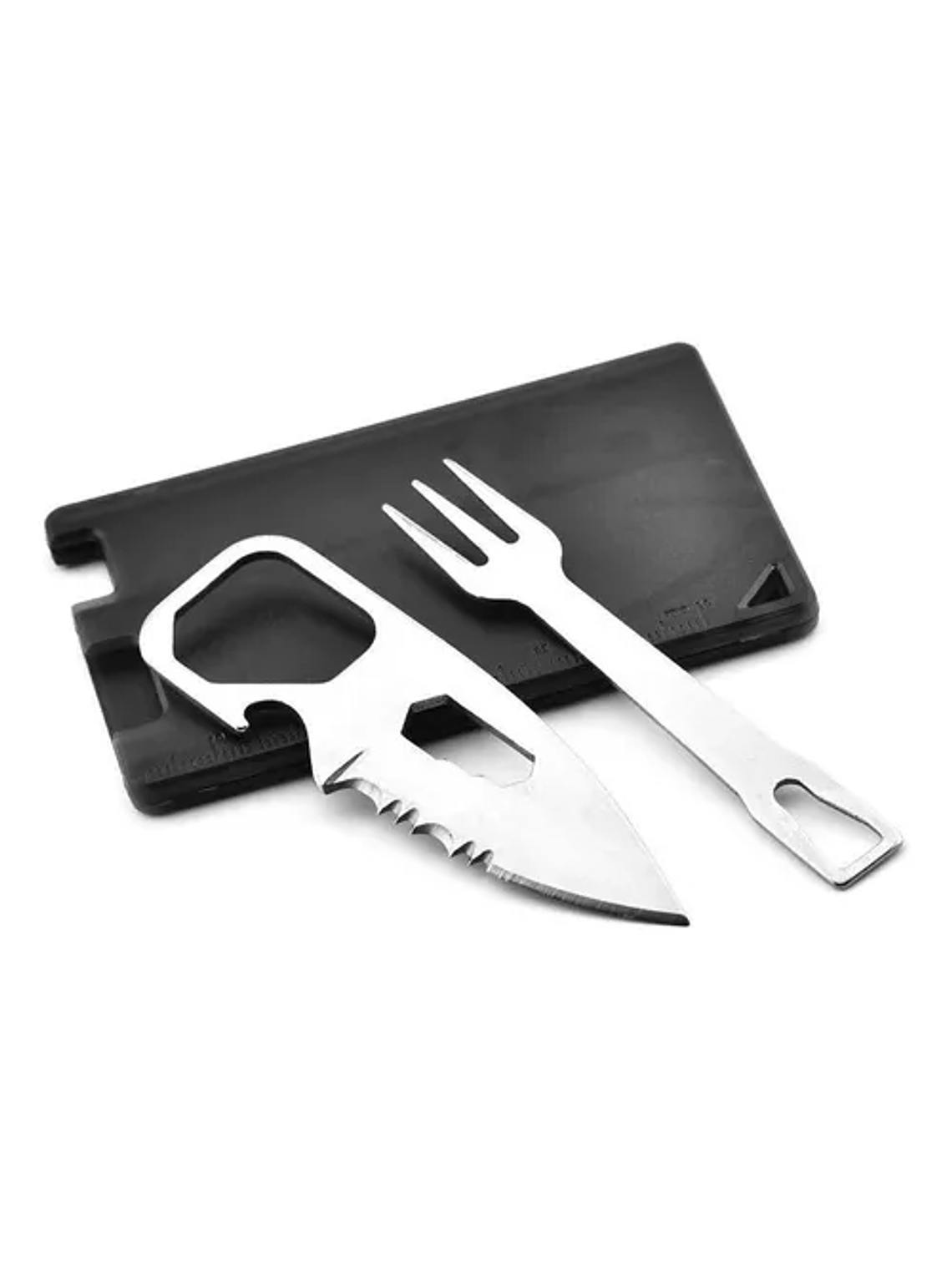 Tarjeta Sobrevivencia/ Set cuchillo y tenedor 1