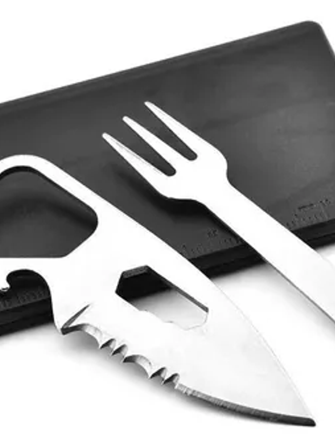 Tarjeta Sobrevivencia/ Set cuchillo y tenedor 1