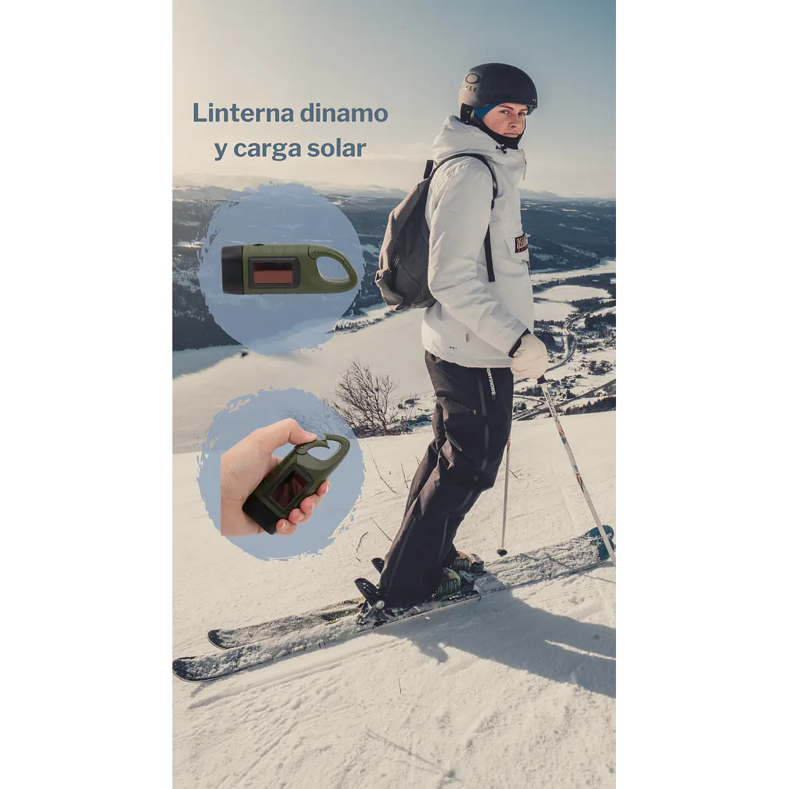 Linterna Dinamo y Solar Black 5