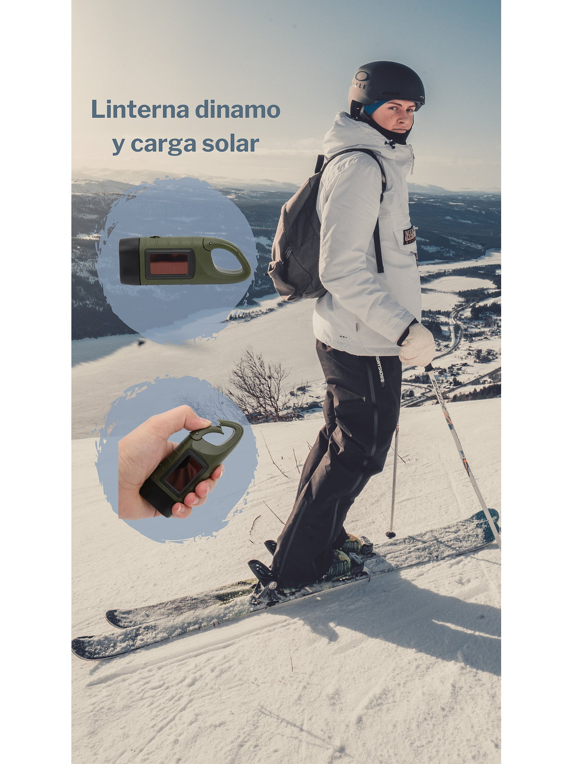 Linterna Dinamo y Solar Black 5