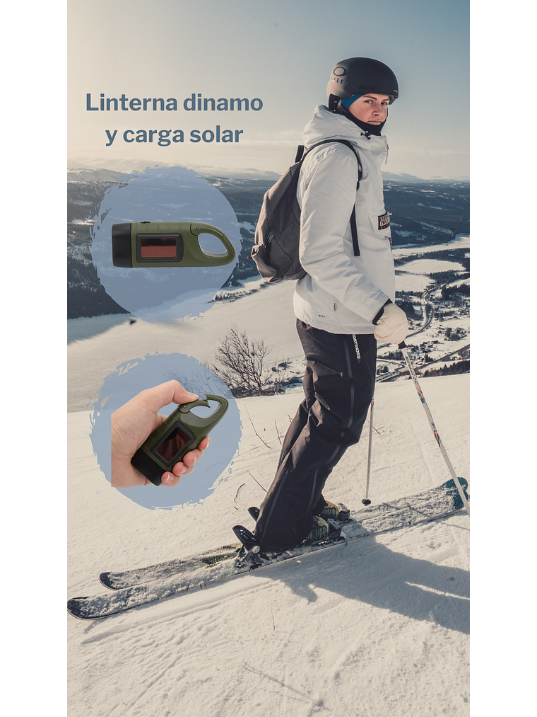 Linterna Dinamo y Solar Black 5