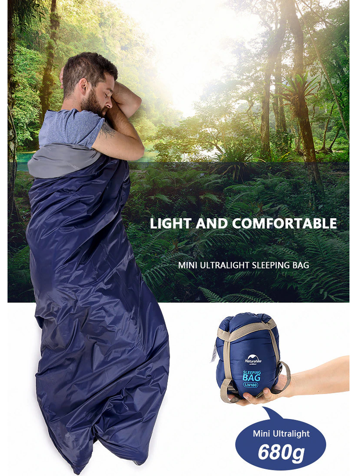 Saco de Dormir LW 180 Mini Ultralight Blue 5