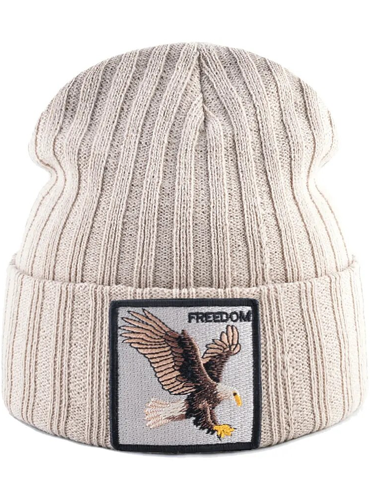 Gorro Bordado Águila Beige 1