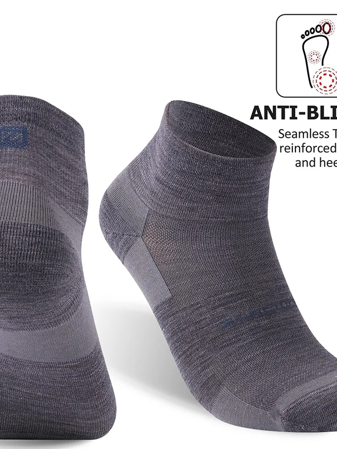 Calcetines deportivos de lana merino ultraligeros Zeal Wood Gray/M 3