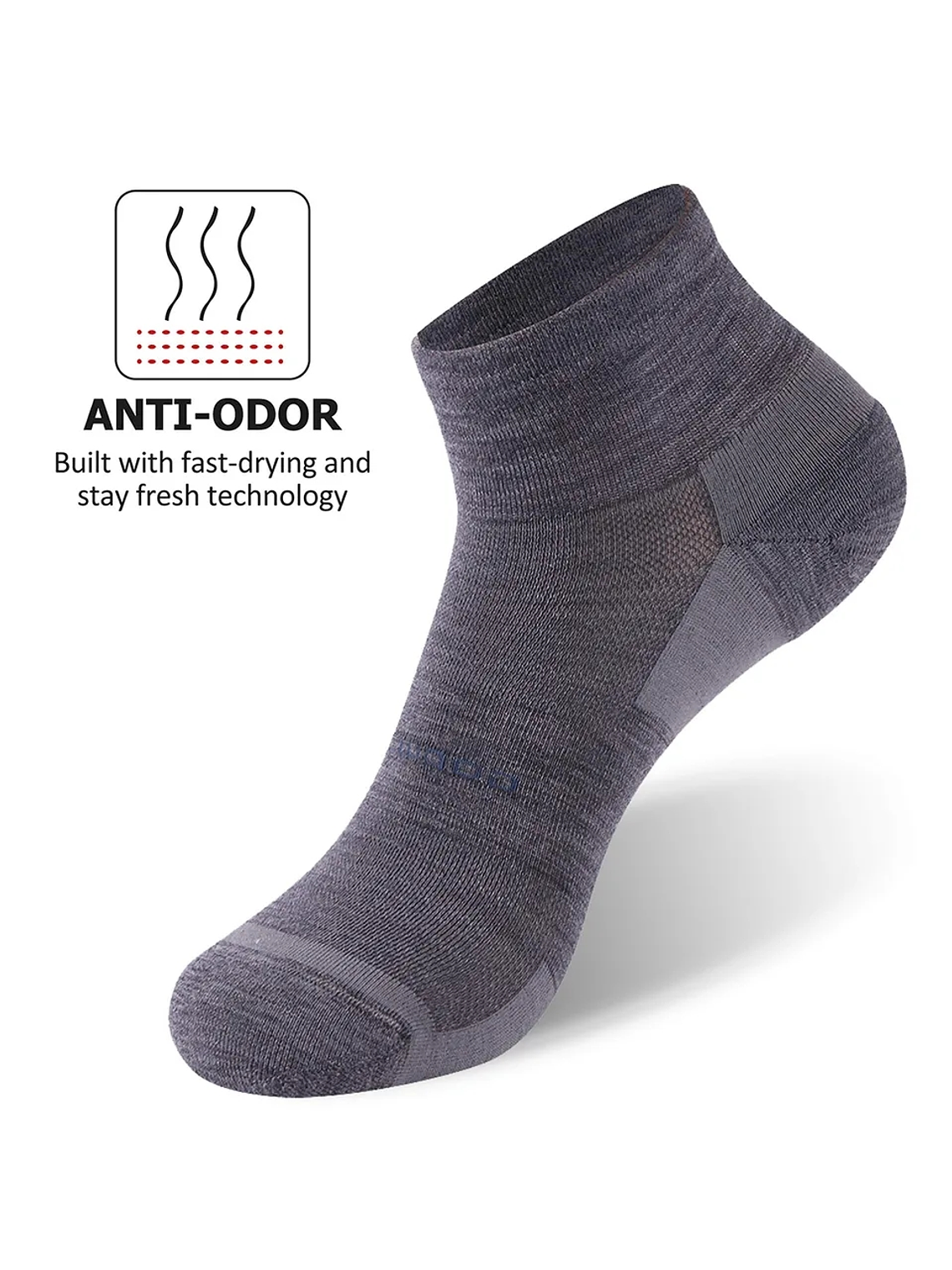 Calcetines deportivos de lana merino ultraligeros Zeal Wood Gray/M 4