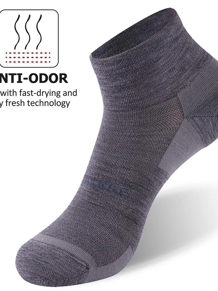 Calcetines deportivos de lana merino ultraligeros Zeal Wood Gray/M 4