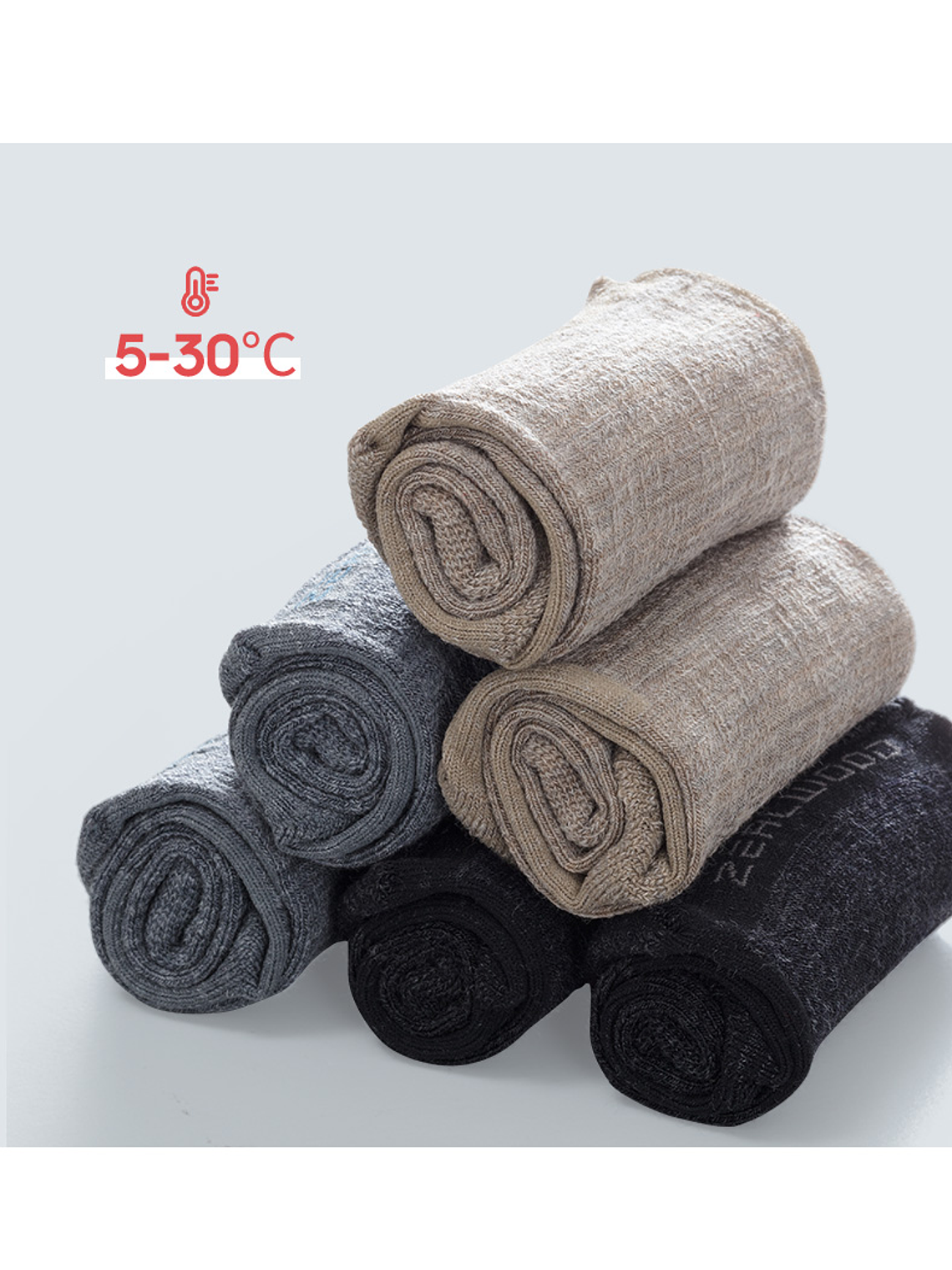 Calcetines deportivos de lana merino ultraligeros Zeal Wood Black/M 2