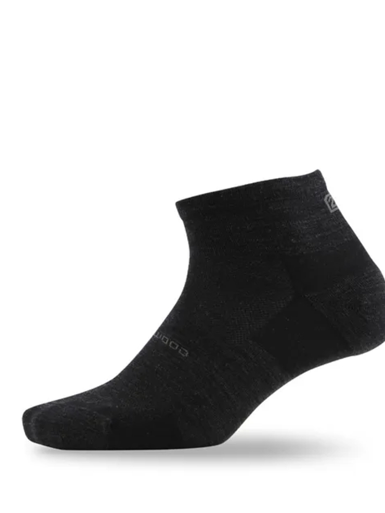 Calcetines deportivos de lana merino ultraligeros Zeal Wood Black/M 1