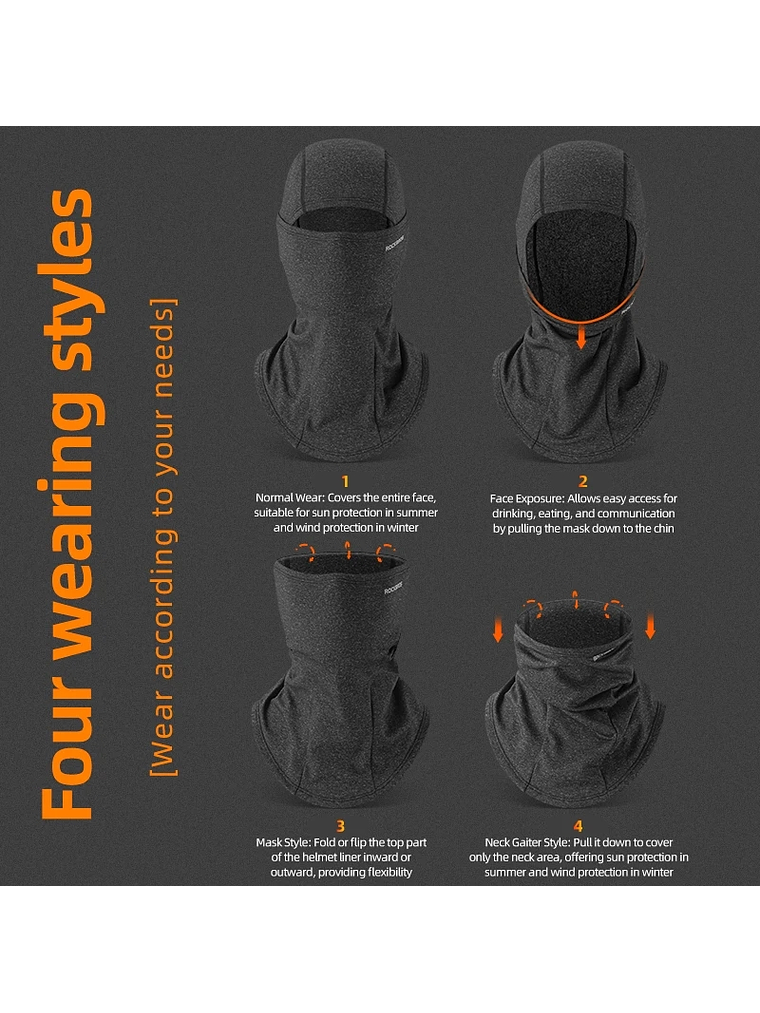 Balaclava Rockbros Black  3