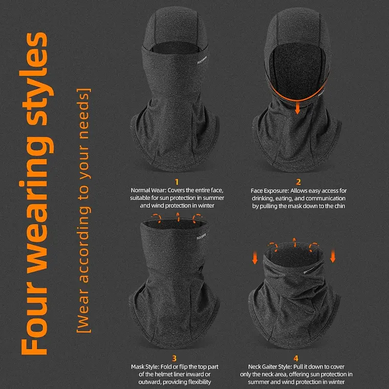 Balaclava Rockbros Black  3