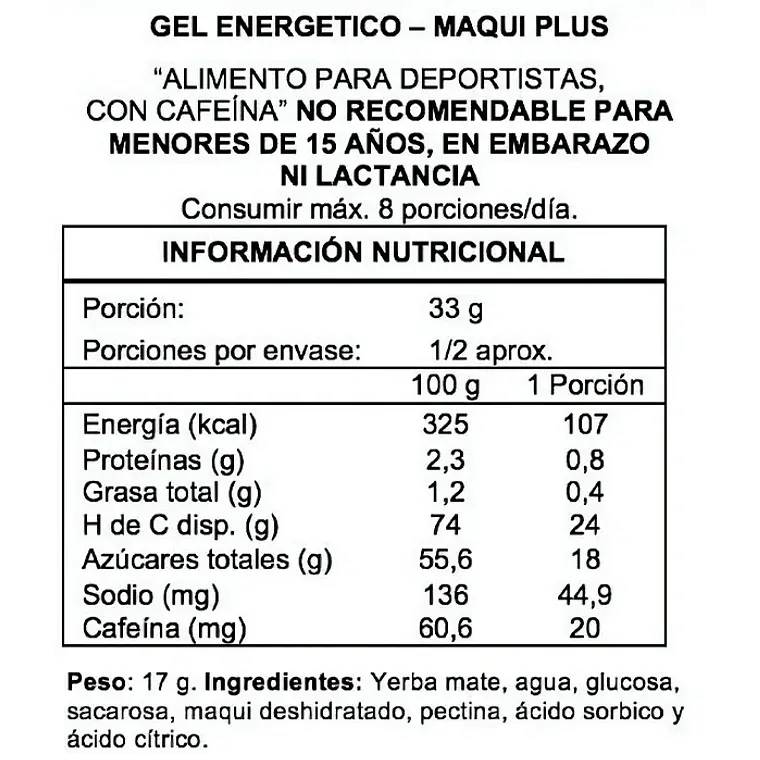 Gel Energizante Wildmate  Plus Maqui 4