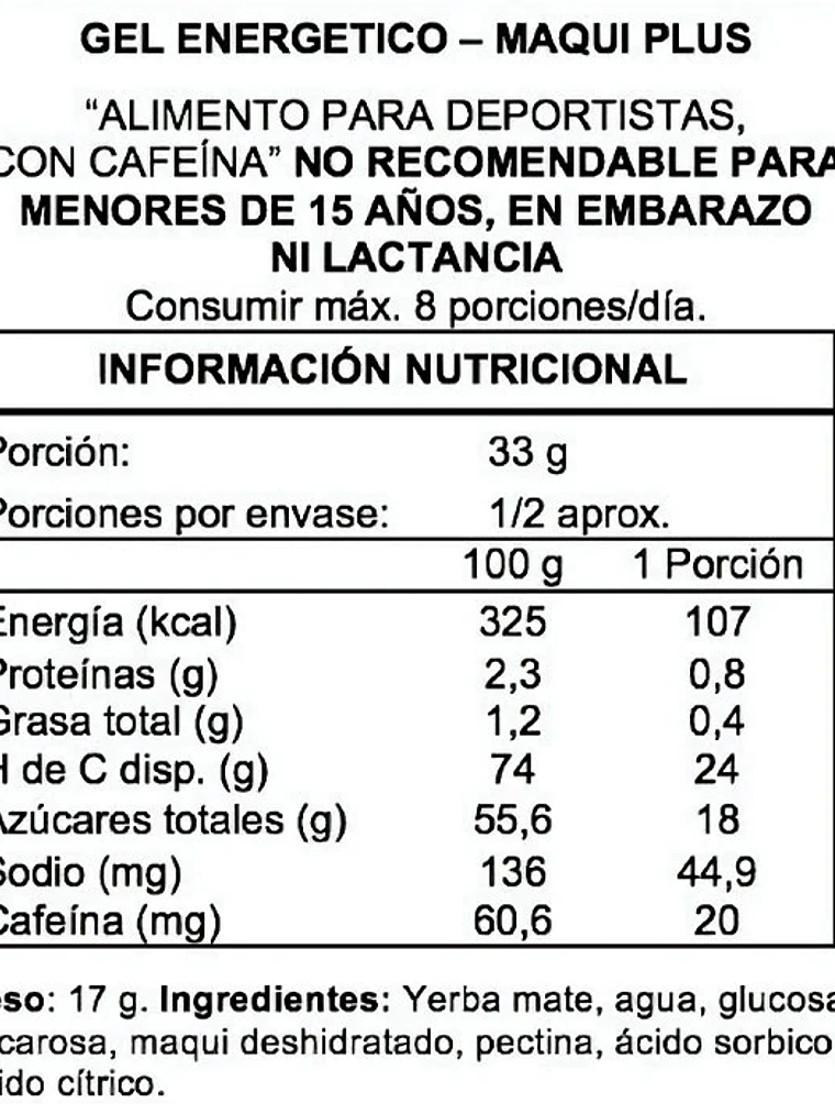 Gel Energizante Wildmate  Plus Maqui 4