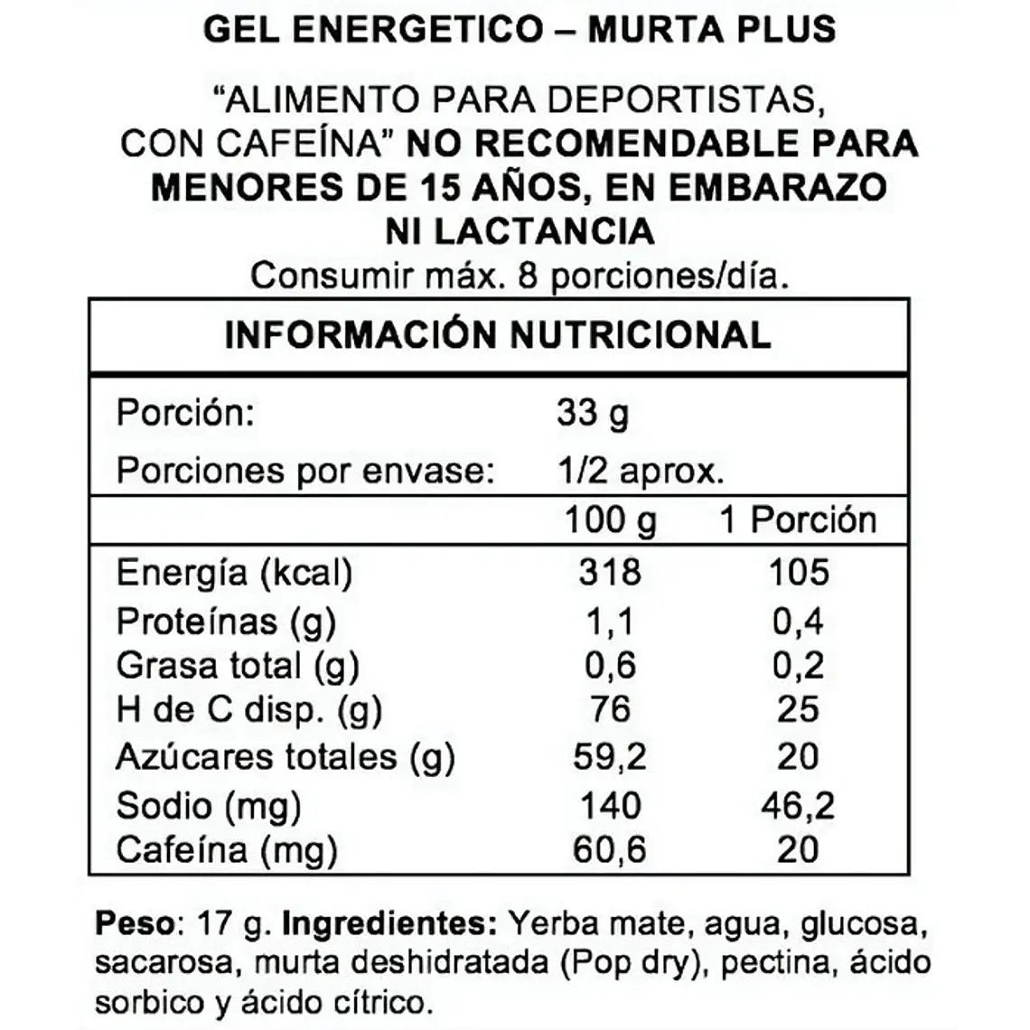 Gel Energizante Wildmate  Plus Murta 3