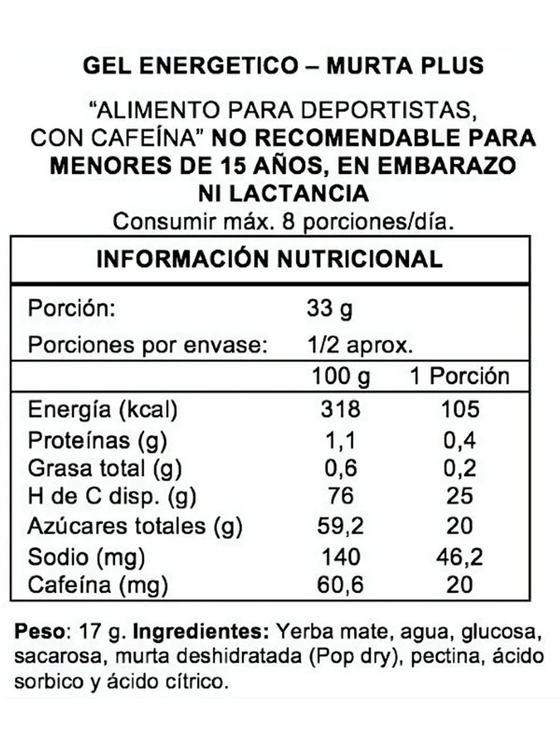 Gel Energizante Wildmate  Plus Murta 3