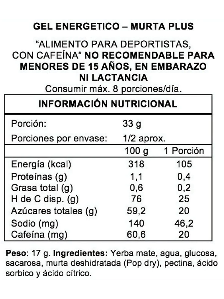Gel Energizante Wildmate  Plus Murta 3