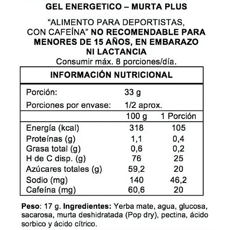 Gel Energizante Wildmate  Plus Murta 3