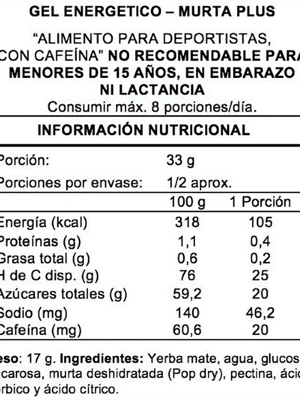 Gel Energizante Wildmate  Plus Murta 3