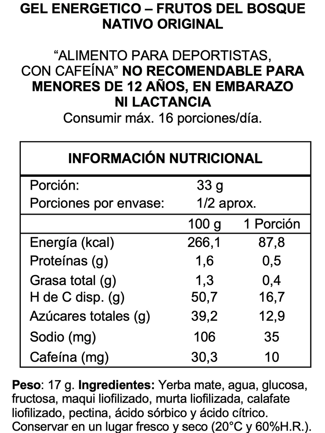 Gel Energizante Wildmate  Original Frutos del Bosque 2