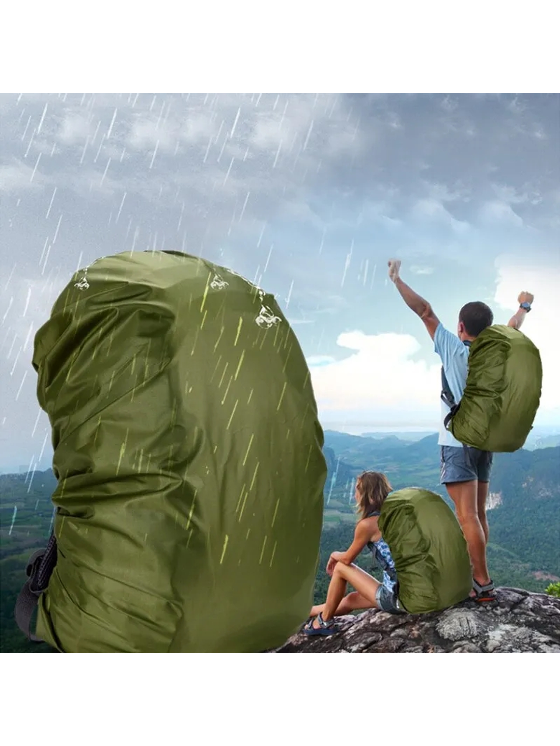 Cubre Mochila 60L Army Green 3