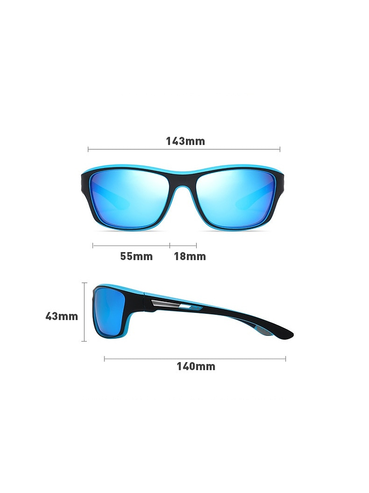 Lentes de Sol Polarizadas Black/Blue 2