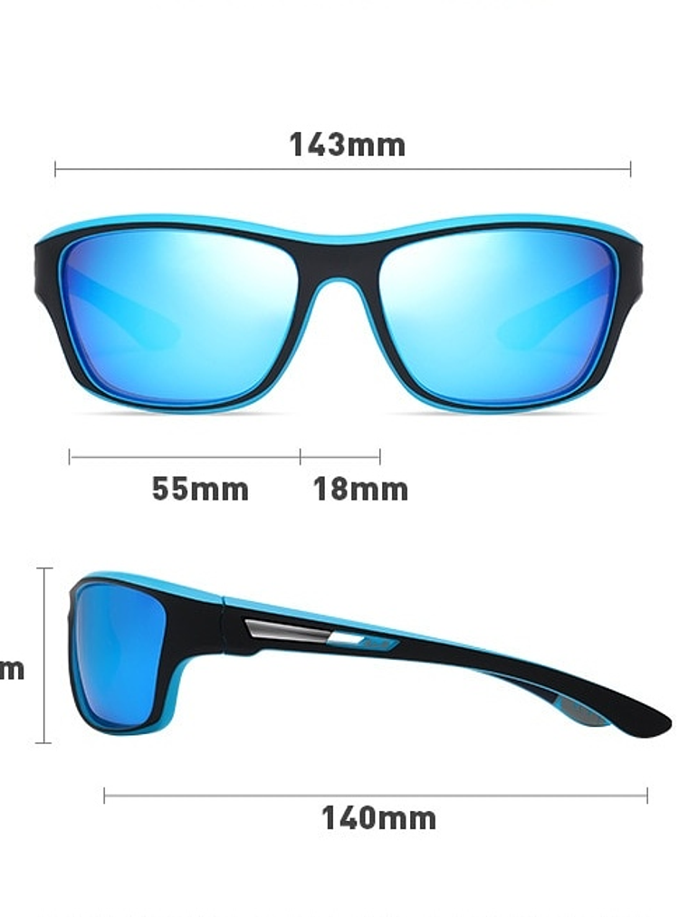Lentes de Sol Polarizadas Black/Blue 2