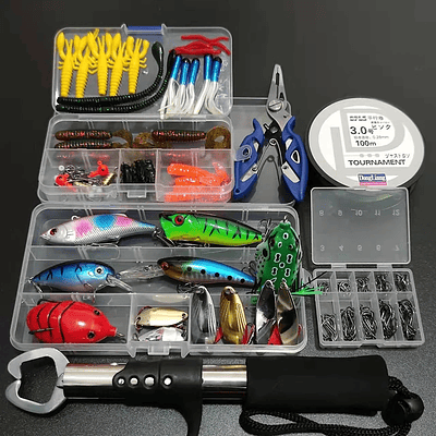 Kit 164 Señuelos y Accesorios de Pesca  