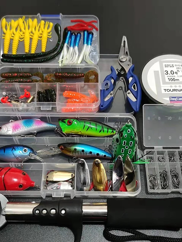 Kit 164 Señuelos y Accesorios de Pesca   1