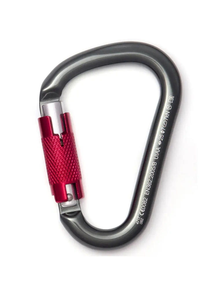 Mosquetón Seguro Automático Aluminio HMS 2 Tiempos 25kN Lotus – Fixe 2