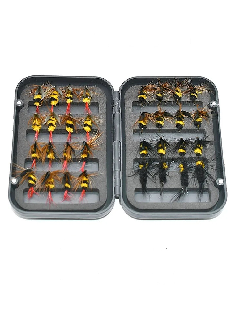 Kit 32 Señuelos Pesca Mosca 1