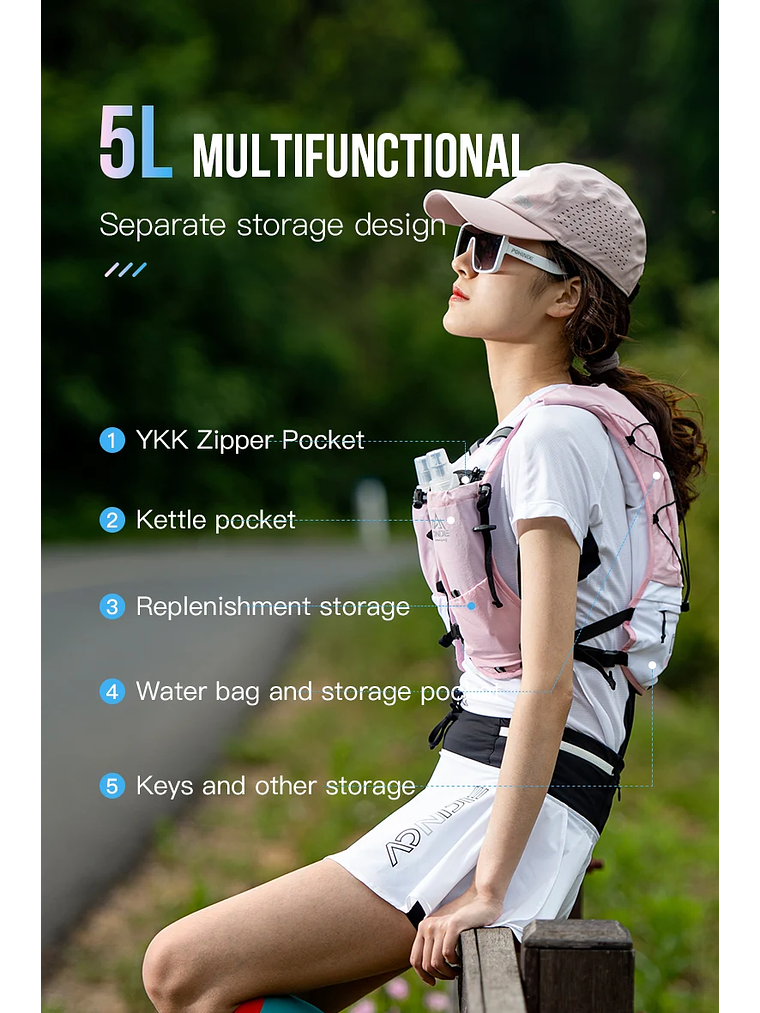 Chaleco de hidratación Aonijie 5L Unisex  5