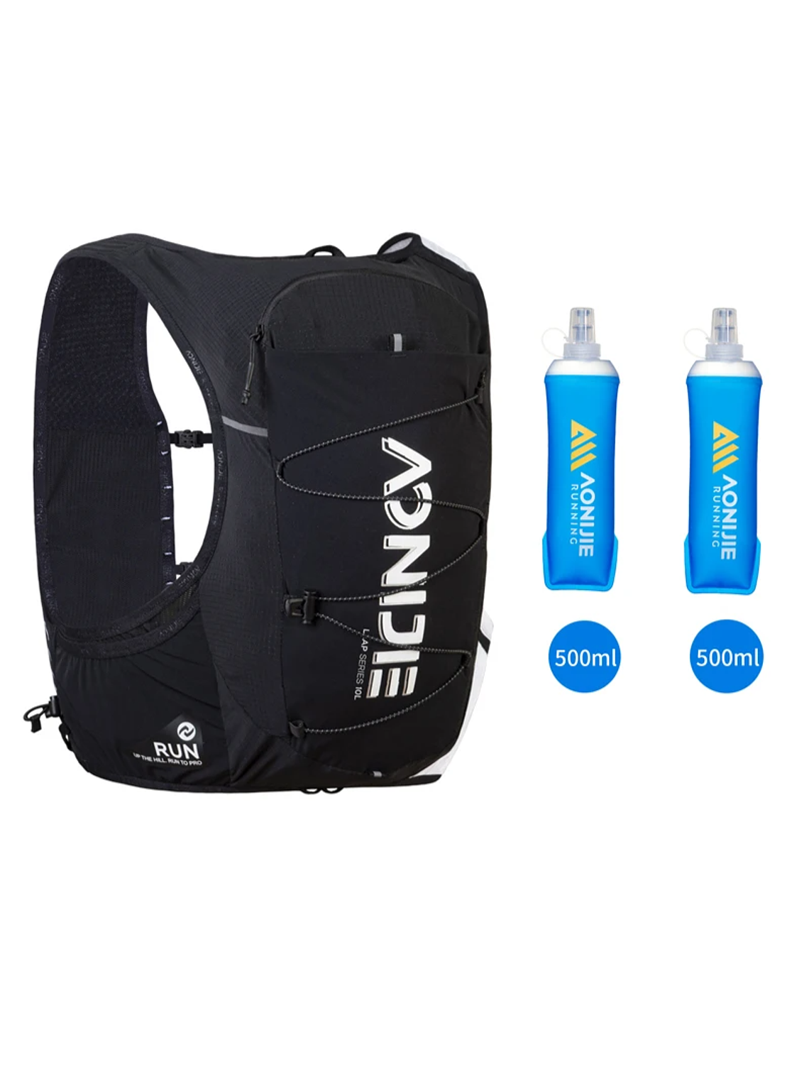 Pack Chaleco Hidratación 10 L + 2 botellas 500 ml. 1