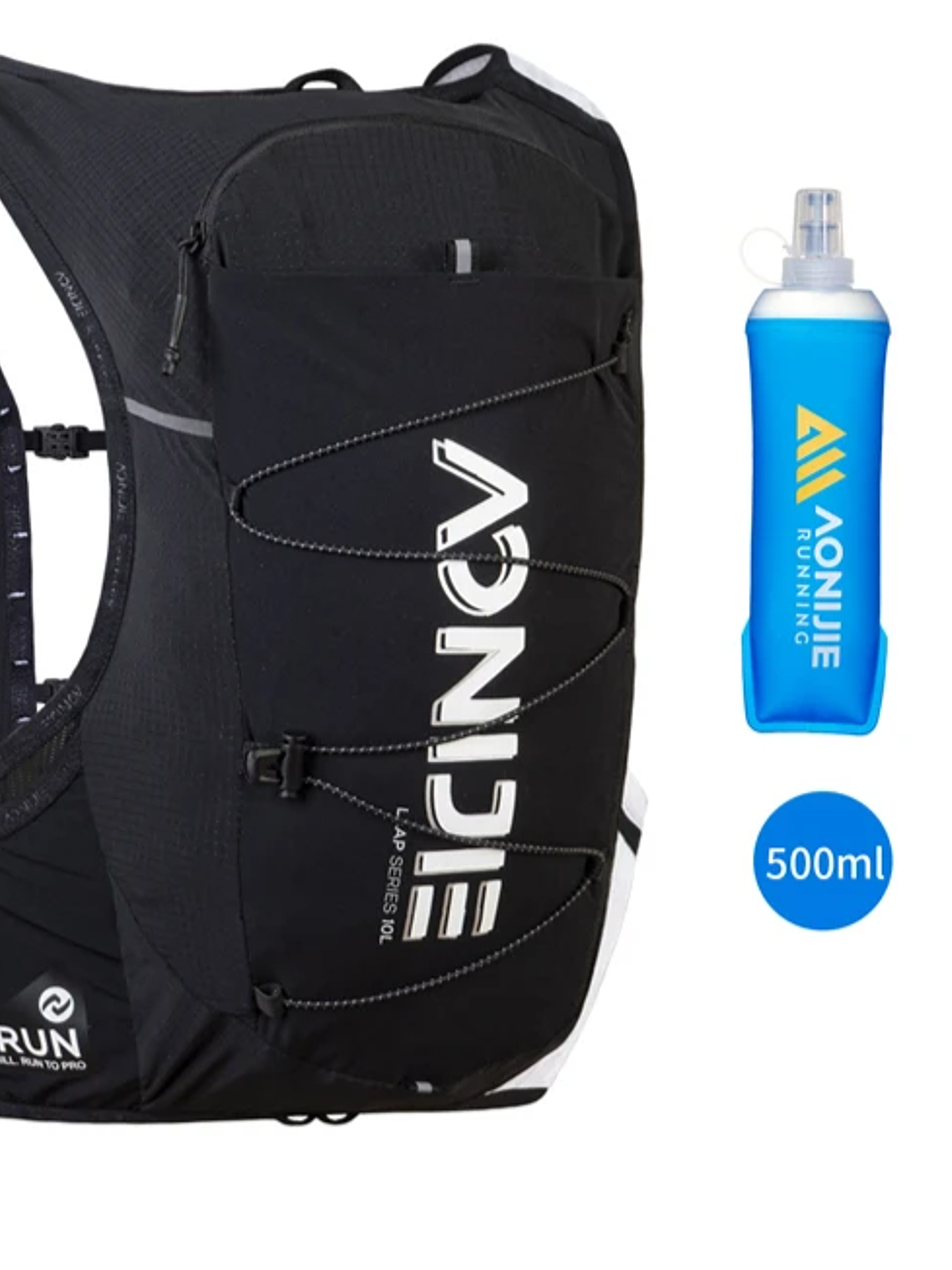 Pack Chaleco Hidratación 10 L + 2 botellas 500 ml. 1