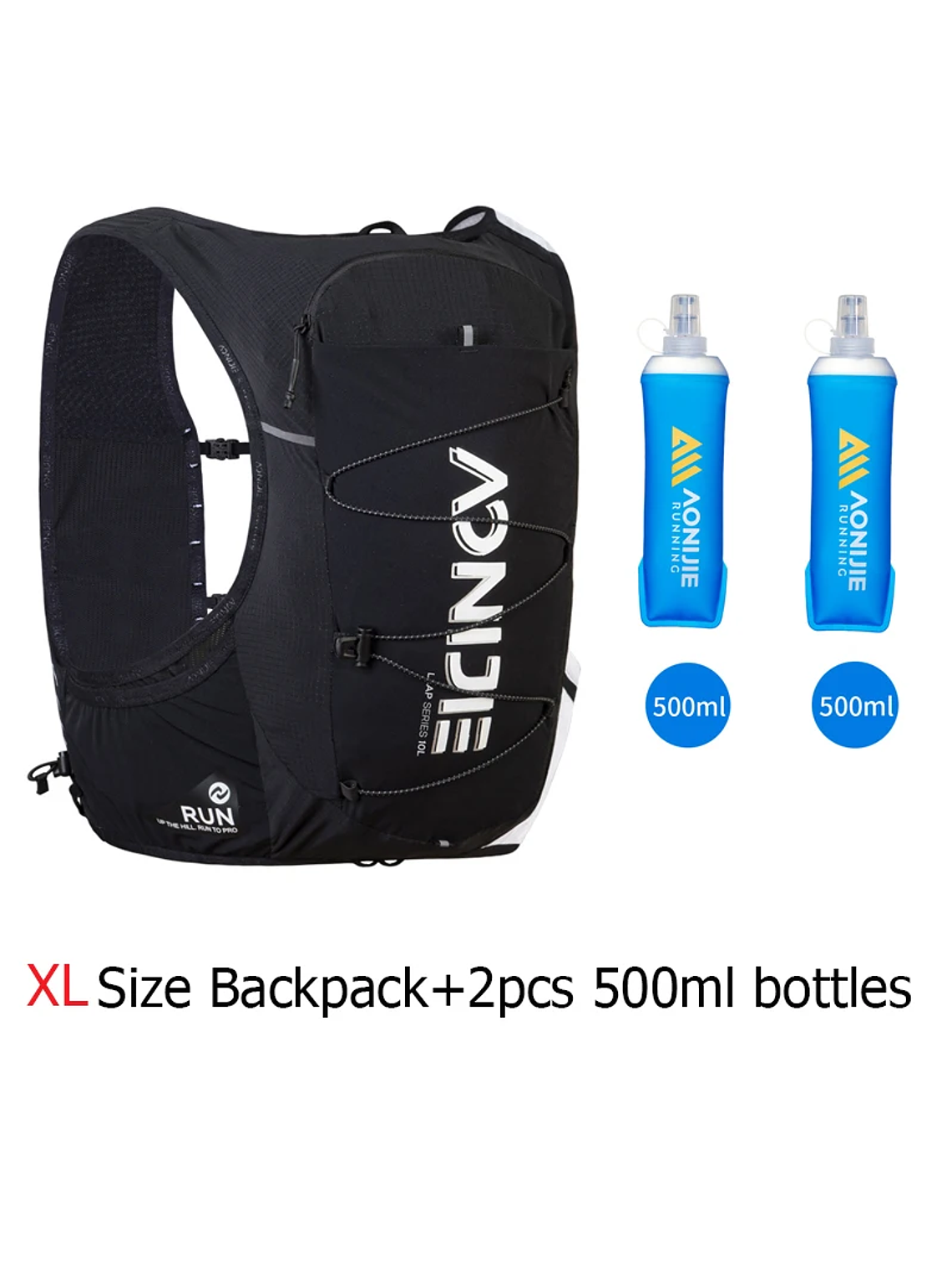 Pack Chaleco Hidratación 10 L + 2 botellas 500 ml. 3