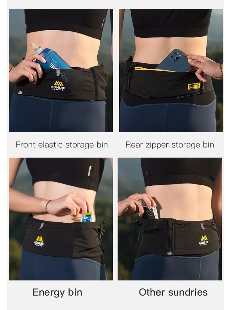 Riñonera Aonijie Cierre Lateral Black 4