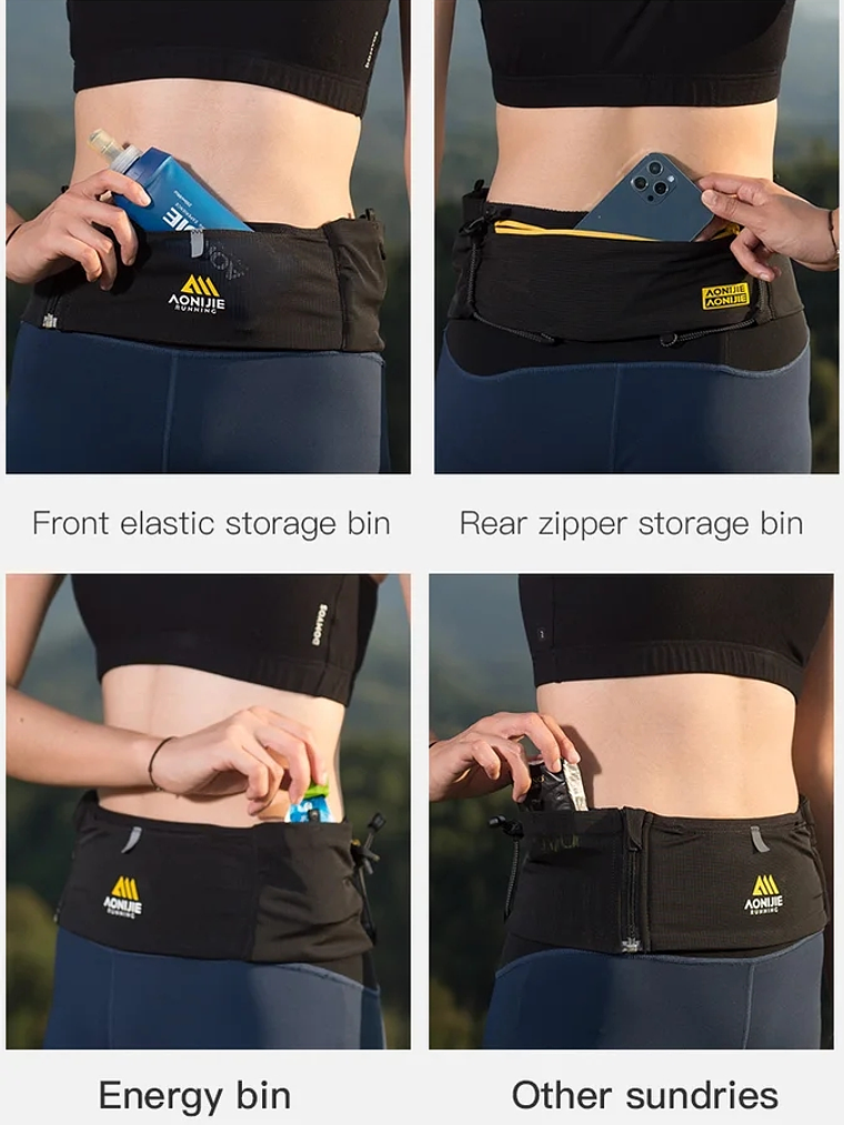 Riñonera Aonijie Cierre Lateral Black 4