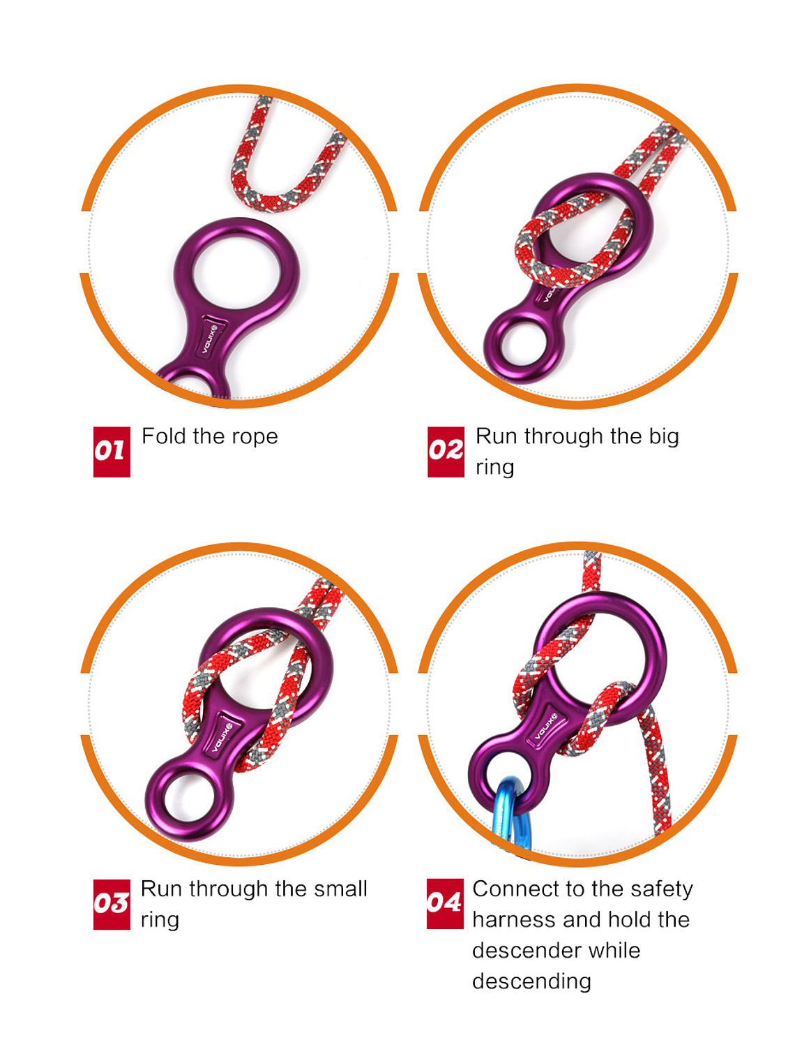 Descendedor / Asegurador Ocho Xinda 35 KN 7