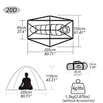 Carpa Naturehike Cycling 1 Ultralight 