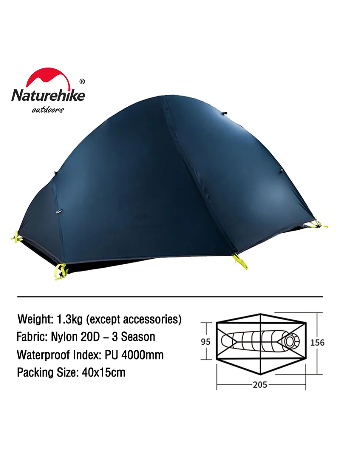 Carpa Naturehike Cycling 1 Ultralight  3