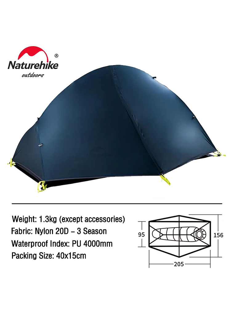 Carpa Naturehike Cycling 1 Ultralight  3