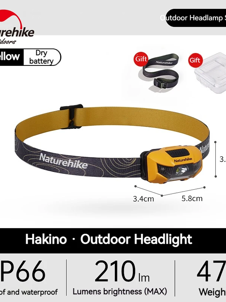 Linterna Frontal Naturehike Ultralight  8