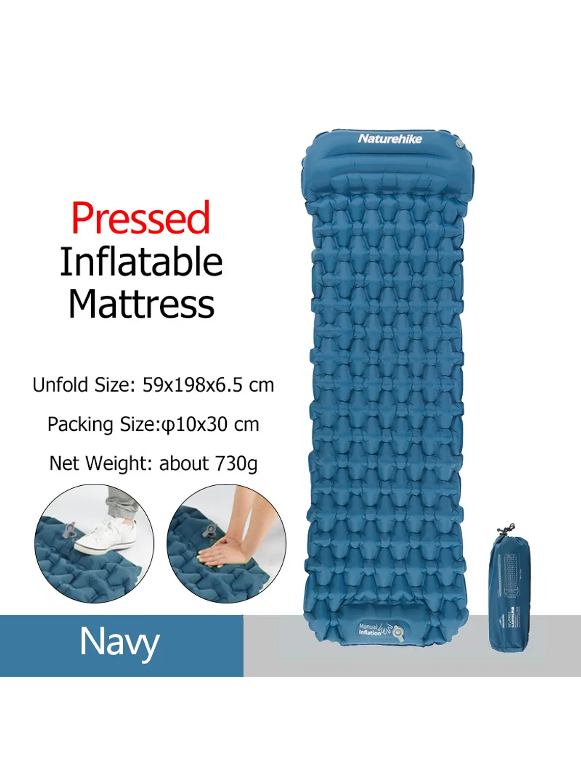 Colchoneta Inflable Naturehike Pressed 7