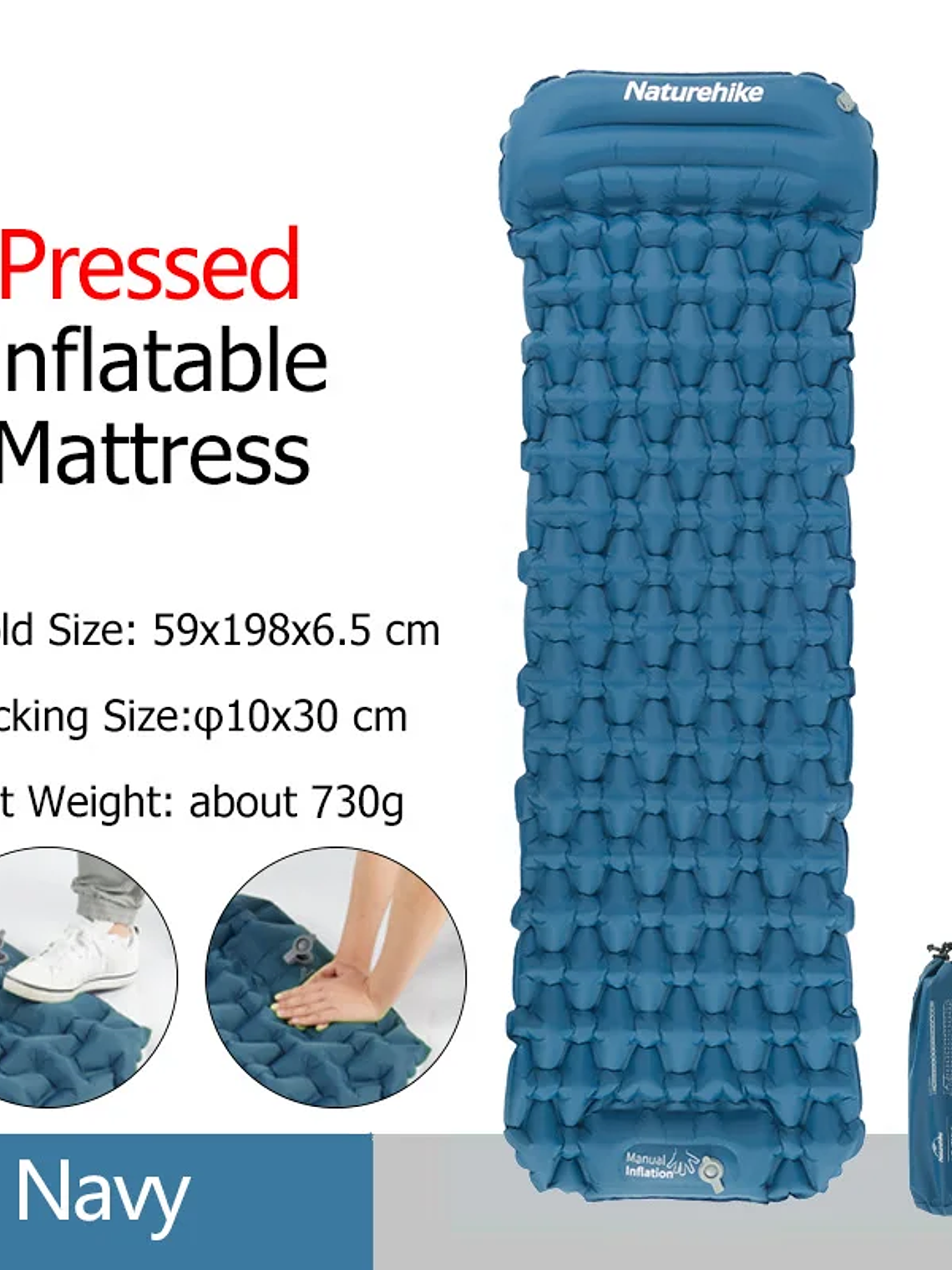 Colchoneta Inflable Naturehike Pressed 7