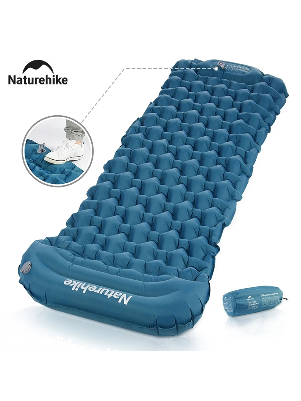 Colchoneta Inflable Naturehike Pressed Blue 1