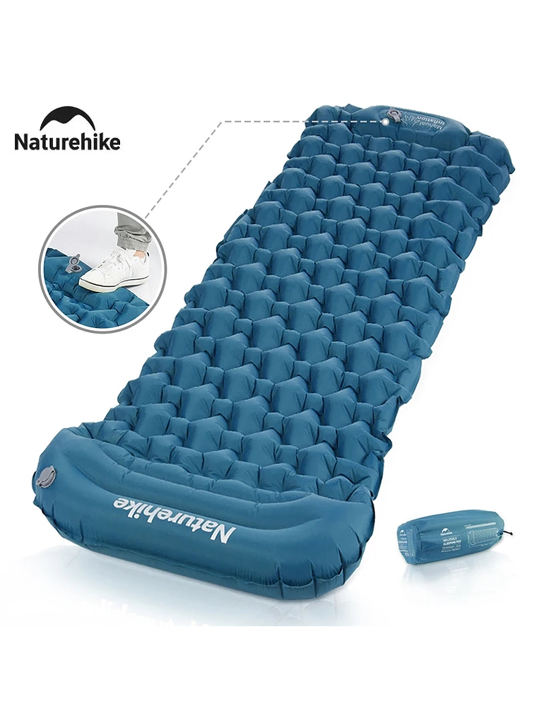 Colchoneta Inflable Naturehike Pressed Blue 1