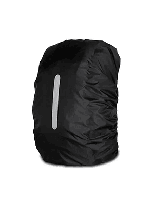 Cubre Mochila Black Reflectante