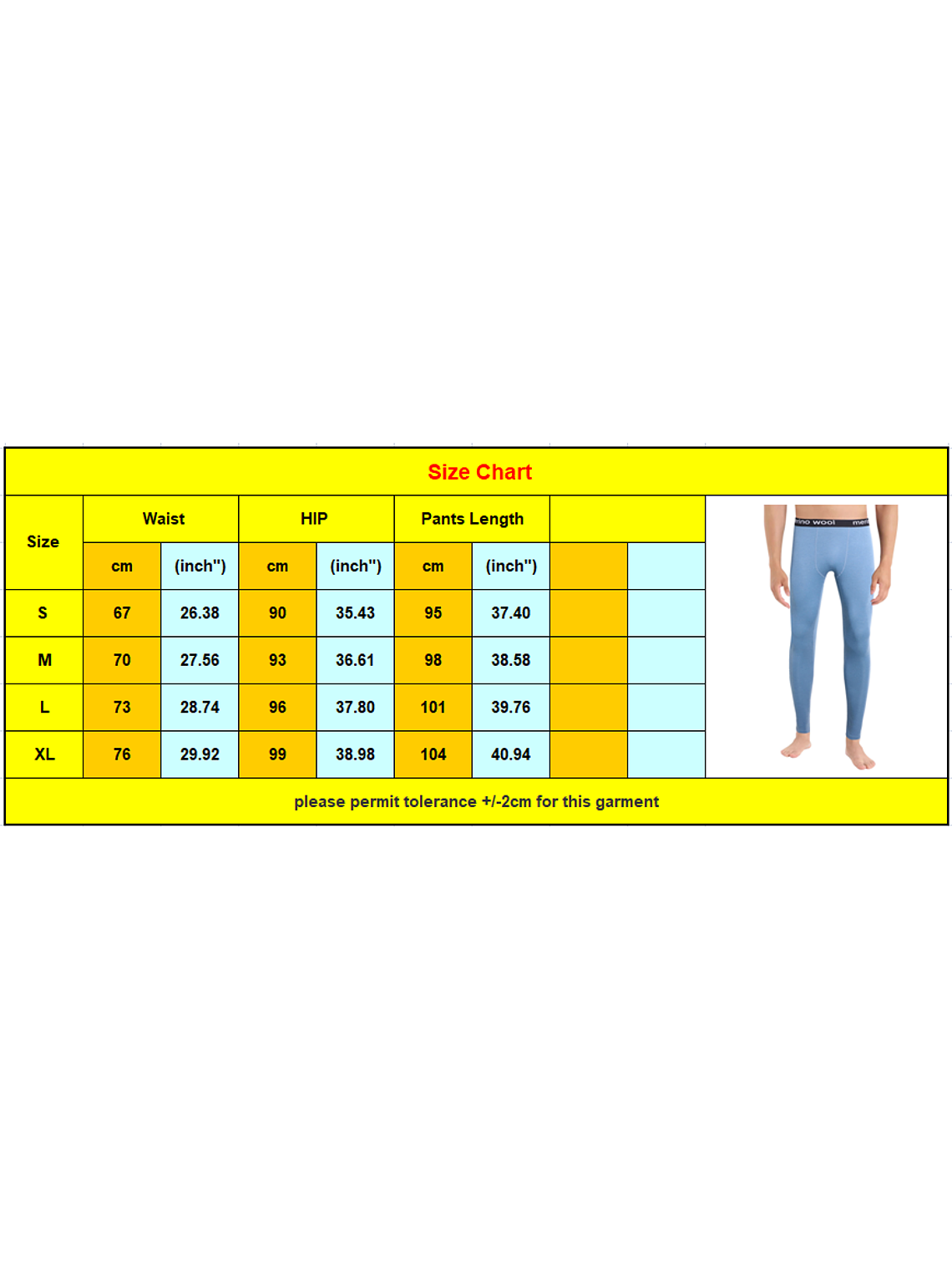 Primera Capa Inferior 100% Lana Merino Hombre  3