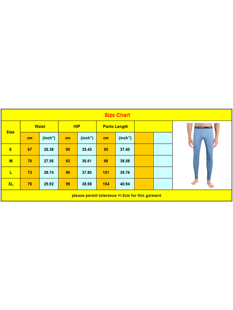 Primera Capa Inferior 100% Lana Merino Hombre  3