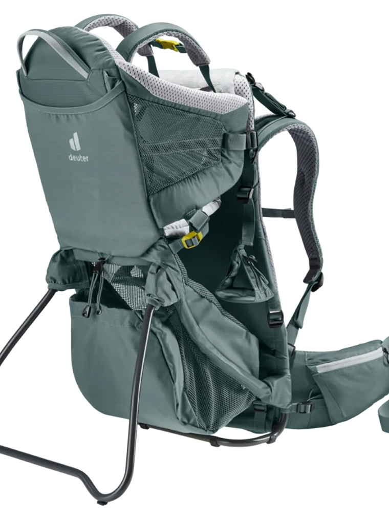 Mochila Porta Bebé Kid Comfort Active Teal + Techo  1