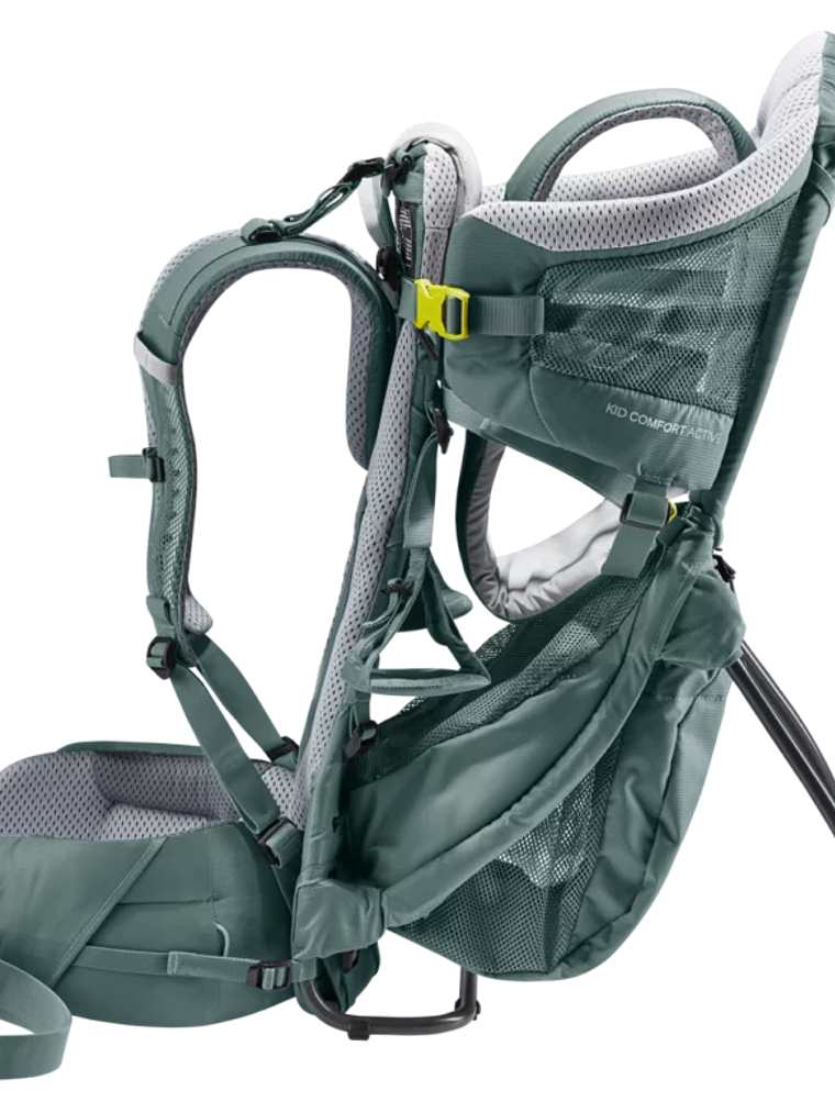 Mochila Porta Bebé Kid Comfort Active Teal + Techo  2