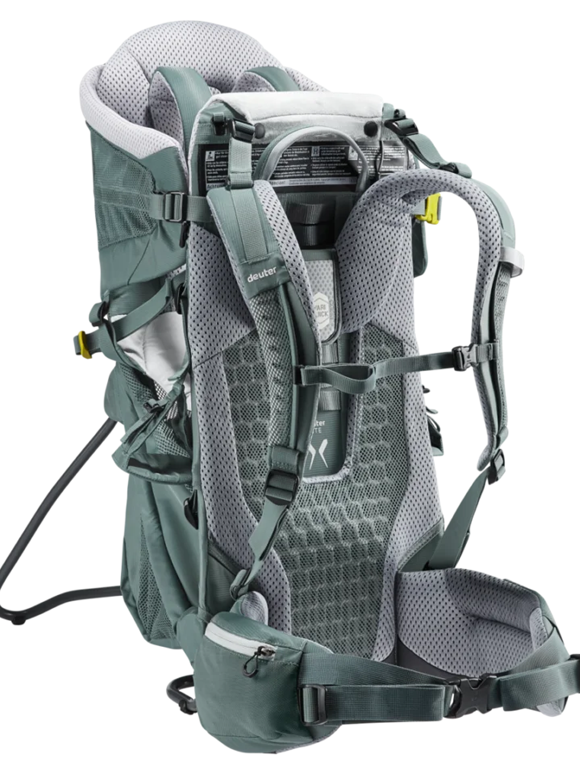 Mochila Porta Bebé Kid Comfort Active Teal + Techo  3